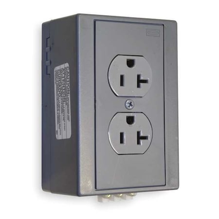 Duplex Straight Blade Receptacle, 5-20R, 20 A, 125V AC, 2 Pole, 3 Wire, Surface Mount, Grounded MPN:DRUB20