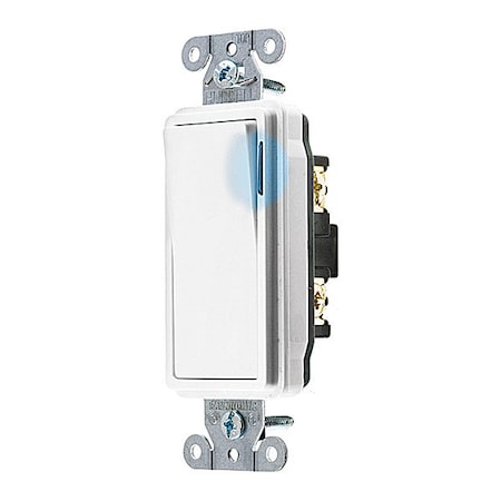 Illminatd Wall Swtch, 1-Pole, 20A, Wht, 120V MPN:DS120ILW
