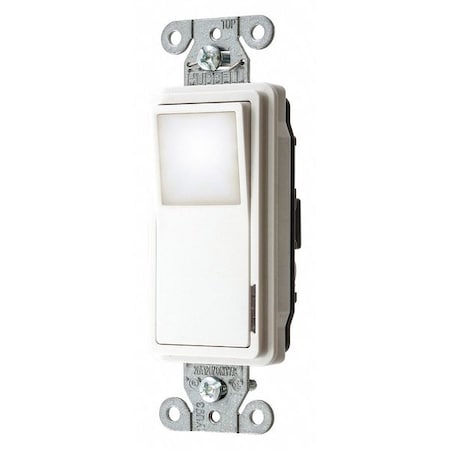Wall Switch, Rocker Style, White, 1/2 HP MPN:DS120NLWH