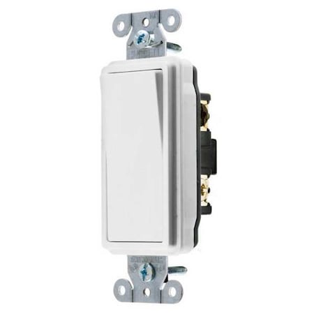 Wall Switch, 3-Way, 120/277V, 15A, Wht, Rockr MPN:DS315W