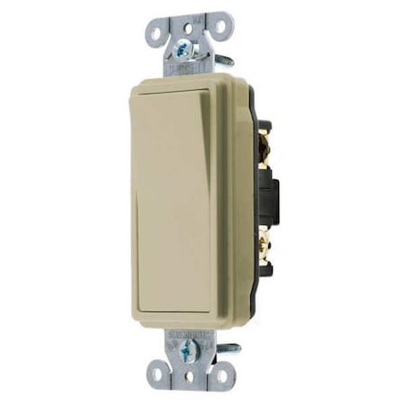 Wall Swtch, 3-Way, 120/277V, 20A, Ivry, Rockr MPN:DS320I