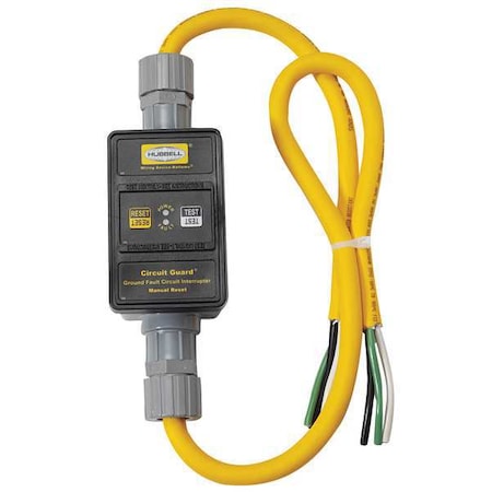 Line Crd GFCI, 2 ft., Ylw, 30A, NEMA 4X, 240V MPN:GFPST2301