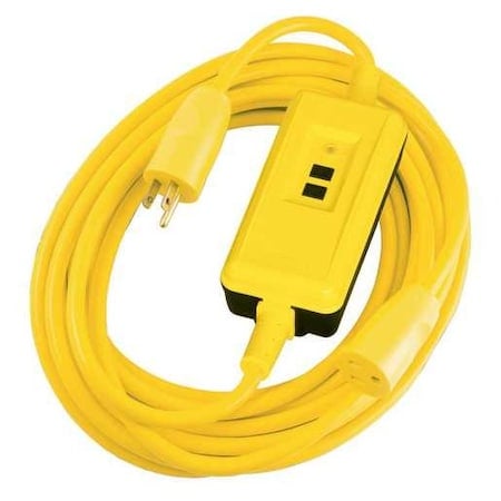 Circuit Guard Extra Heavy Duty Portable GFCI Line Cord with Manual Set, 15A, 120V AC, 25', Black MPN:GFPST25C15M