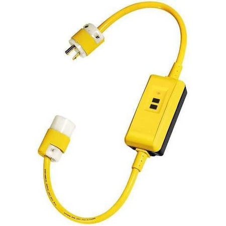 Circuit Guard Extra Heavy Duty Portable GFCI Line Cord with Manual Set, 20A, 120V AC, 3', Black MPN:GFPST3C20M
