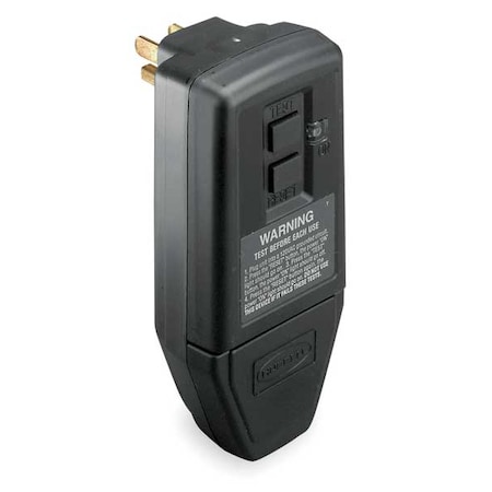 Plug-In GFCI, Blk, 15A, 5-15P, Indoor, 120VAC MPN:GFPST5266C