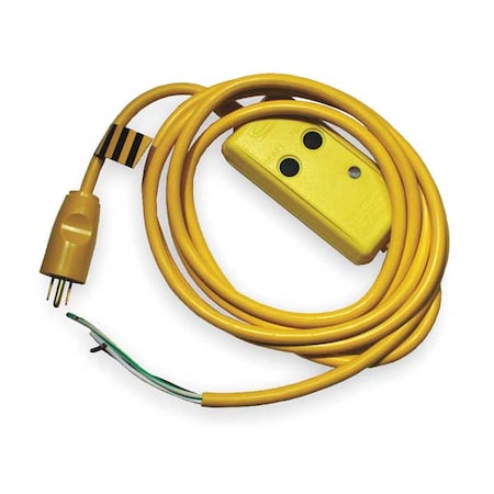 Line Cord GFCI, 15 ft., Ylw, 15A, 5-15P, 120V MPN:GFPSTOEMA