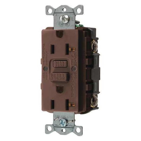 GFCI Receptacle, 20A, 125VAC, 5-20R, Brown MPN:GFR20