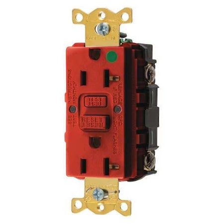 GFCI Receptacle, 20A, 125VAC, 5-20R, Red MPN:GFR83R