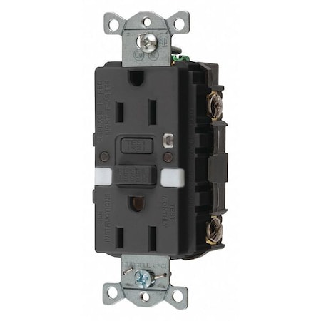 GFCI Rceptcle, Commer., Blk, 15A, 0.5 HP MPN:GFRST15BKNL