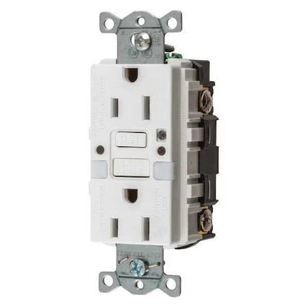 GFCI Rceptcle, Commer., Wht, 15A, 0.5 HP MPN:GFRST15WNL