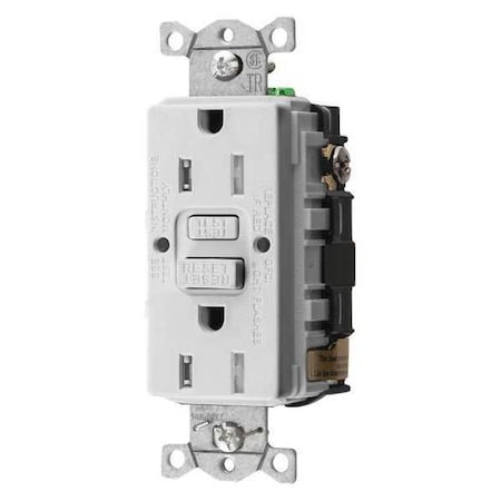 GFCIReceptacle, 15A, 125VAC, White, Nylon MPN:GFRTR15W