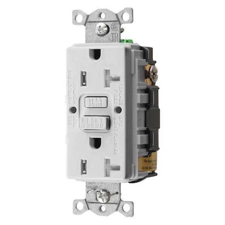 GFCIReceptacle, 20A, 125VAC, White, Nylon MPN:GFRTR20W