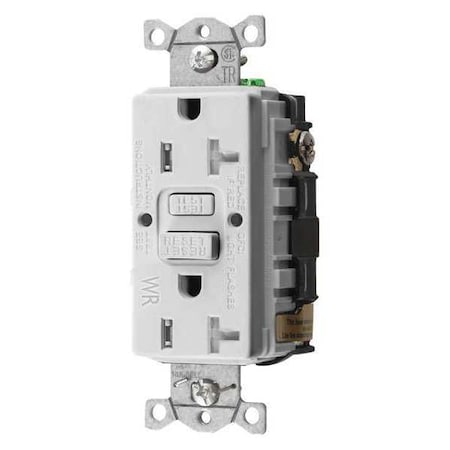 GFCI Receptacle, 20A, 125VAC, 5-20R, White MPN:GFRTW20W