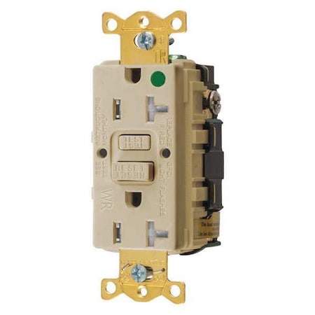 GFCI Receptacle, 20A, 125VAC, 5-20R, Ivory MPN:GFRTW83I