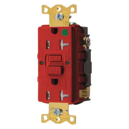GFCI Receptacle, 20A, 125VAC, 5-20R, Red MPN:GFRTW83R