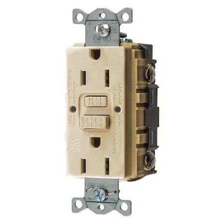 GFCI Rceptcle, Commer., Ivry, 15A, 0.5 HP MPN:GFRWR15I