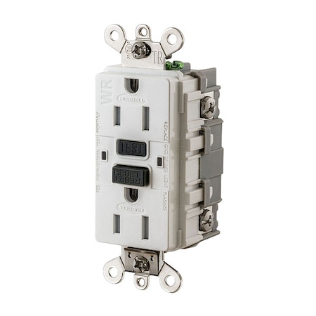 GFCI Receptacle, 15A, 125VAC, 5-15R, White MPN:GFSG5262W
