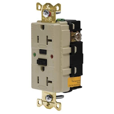 GFCI Receptacle, 20A, 125VAC, 5-20R, Ivory MPN:GFSG5362I
