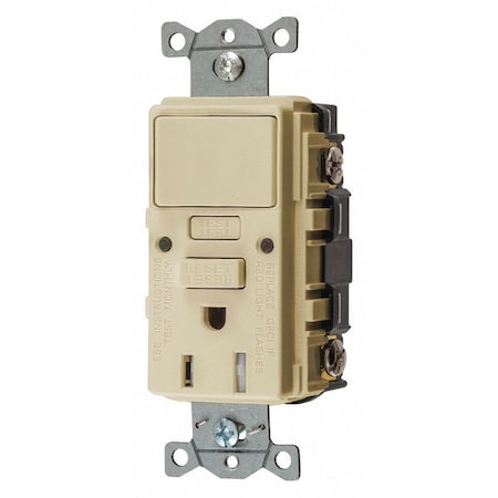 GFCI Rceptcle, Commer., Ivry, 15A, 0.5 HP MPN:GFSPST15I