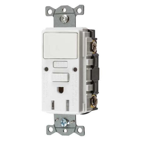 CombinationReceptacle, 15A, 1/2hp, White MPN:GFSPST15W