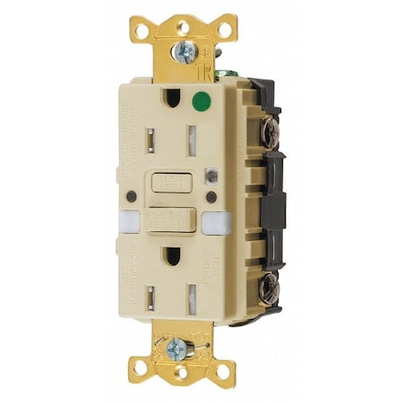 GFCI Rceptcle, Hspital, Ivry, 15A, 0.5 HP MPN:GFTR82INL