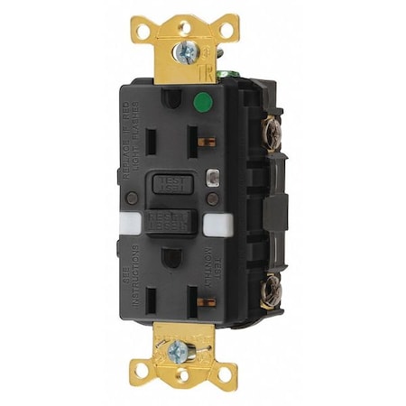 GFCIReceptacle, 20A, 125VAC, Black, Nylon MPN:GFTRST83BKNL