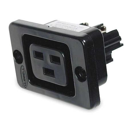 Straight Blade Receptacle, Non-NEMA, 20 A, 250V AC, 2 Pole, 3 Wire, Flush Mount, Grounded MPN:H320R
