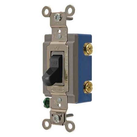Wall Switch, 15A, Black, 1 HP, 1-Pole Switch MPN:HBL1201BK