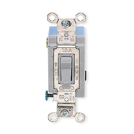 Wall Swtch, 1-Pole, 120/277V, 15A, Gry, Toggl MPN:HBL1201GY