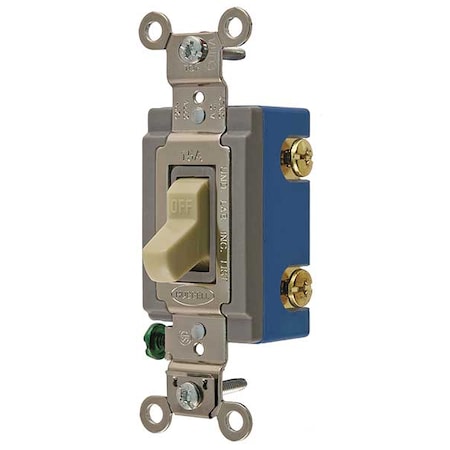 Wall Swtch, 3-Way, 120/277V, 15A, Ivry, Toggl MPN:HBL1203I