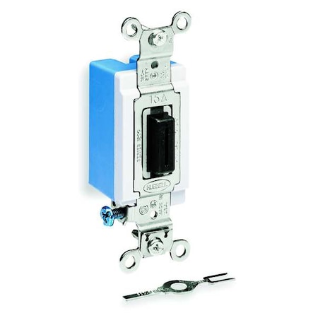 Wall Swtch, 1-Pole, 120/277V, 20A, Blk, Toggl MPN:HBL1221L