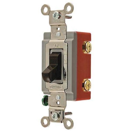 Wall Swtch, 2-Pole, 120/277V, 20A, Brn, Toggl MPN:HBL1222