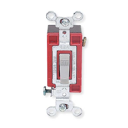 Wall Swtch, 2-Pole, 120/277V, 20A, Gry, Toggl MPN:HBL1222GY
