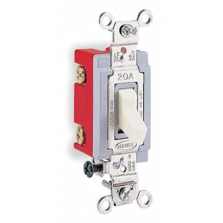 Wall Swtch, 3-Way, 120/277V, 20A, Gray, Toggl MPN:HBL1223GY