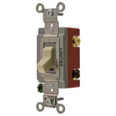 Illuminated Wall Switch, 3-Way, 20A, Ivory MPN:HBL1223IL