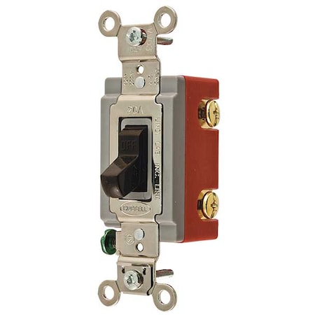 Wall Switch, 4-Way, 120/277V, 20A, Brn, Toggl MPN:HBL1224