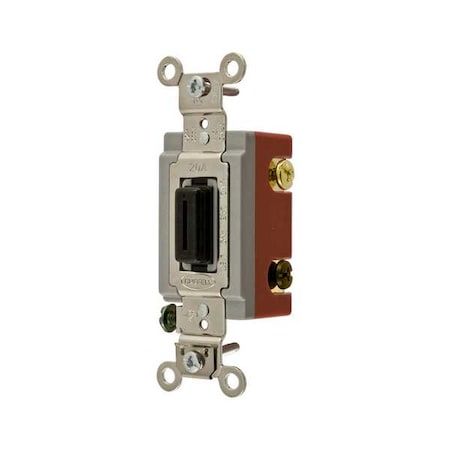 Wall Switch, 4-Way, 120/277V, 20A, Brn, Toggl MPN:HBL1224L