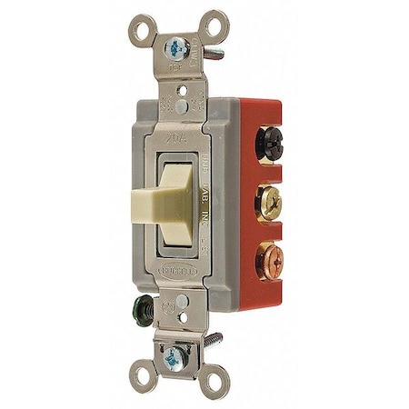 Wall Switch, 2-Pole, Toggle, 20A, Ivory MPN:HBL1386I