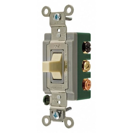 Wall Swtch, 2-Pol, 120/277V, 30A, Ivry, Toggl MPN:HBL1388I
