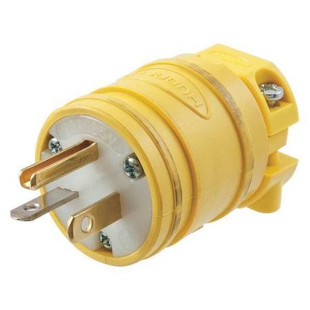 Straight Blade Plug, 5-20P, 20 A, 125V AC, 2 Pole, Screw Terminals, Grounded MPN:HBL1433