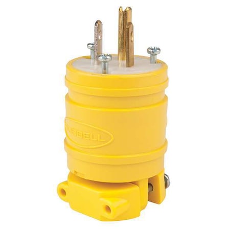 Straight Blade Plug, 5-15P, 15 A, 125V AC, 2 Pole, Screw Terminals, Grounded MPN:HBL1447