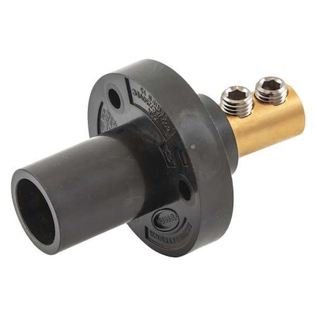 Recpt, Black, Male, Double Set Screw, 150 A MPN:HBL15MRBK