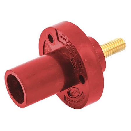 Receptacle, Red, Male, Threaded Stud, 150 A MPN:HBL15MRSR