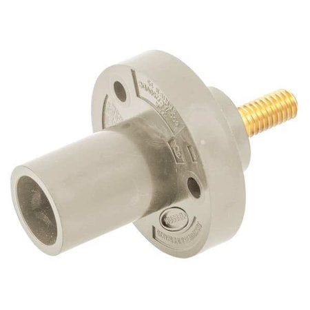 Receptacle, White, Male, Stud, Series 15 MPN:HBL15MRSW