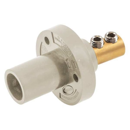 Recpt, White, Male, Double Set Screw, 150 A MPN:HBL15MRW