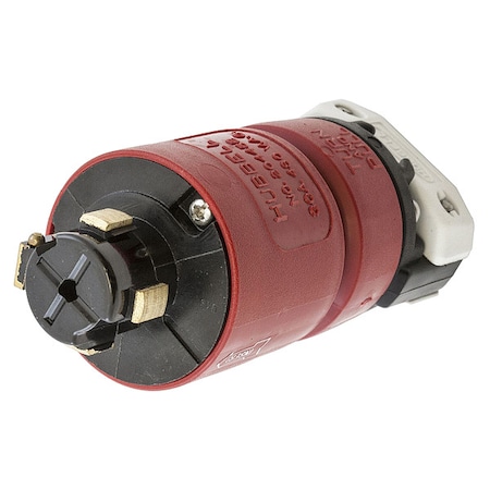 Locking Plug, Non-NEMA, 30 A, 480V AC, Three Phase, 3 Pole, Screw Terminals, Black, White MPN:HBL20445B