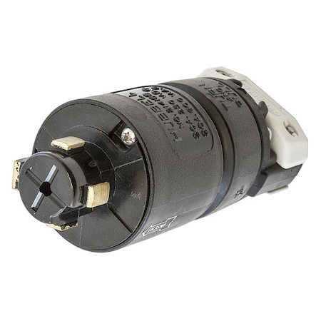 Locking Plug, Non-NEMA, 20/30 A, 250/600V AC, Three Phase, 3 Pole, Screw Terminals, Black, White MPN:HBL21415B