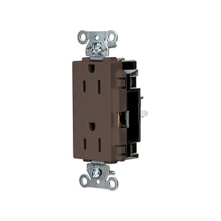 Straight Blade Receptacle, 5-15R, 15 A, 125V AC, 2 Pole, 3 Wire, Surface Mount, Grounded MPN:HBL2152ST