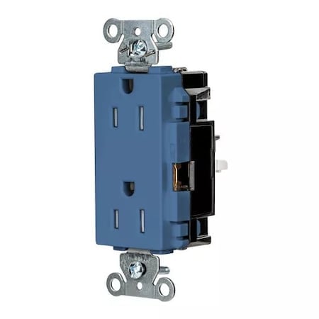 Straight Blade Receptacle, 5-15R, 15 A, 125V AC, 2 Pole, 3 Wire, Surface Mount, Grounded MPN:HBL2152STBLTR