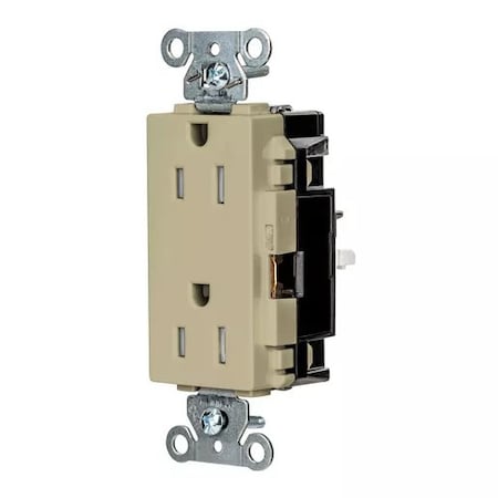 Straight Blade Receptacle, 5-15R, 15 A, 125V AC, 2 Pole, 3 Wire, Surface Mount, Grounded MPN:HBL2152STITR